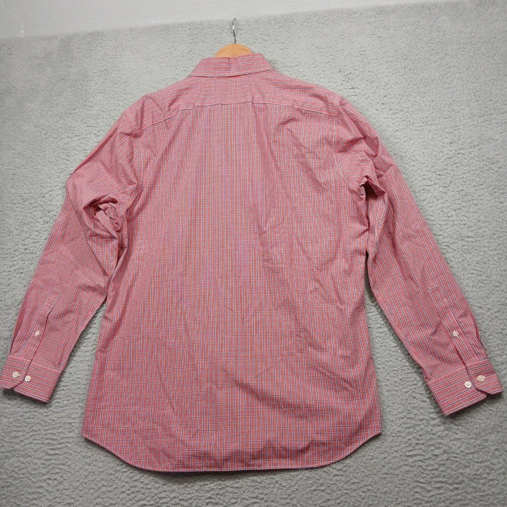 Banana Republic Slim Fit Shirt Men's XL Red Blue‎ Plaid Non-Iron Cotton